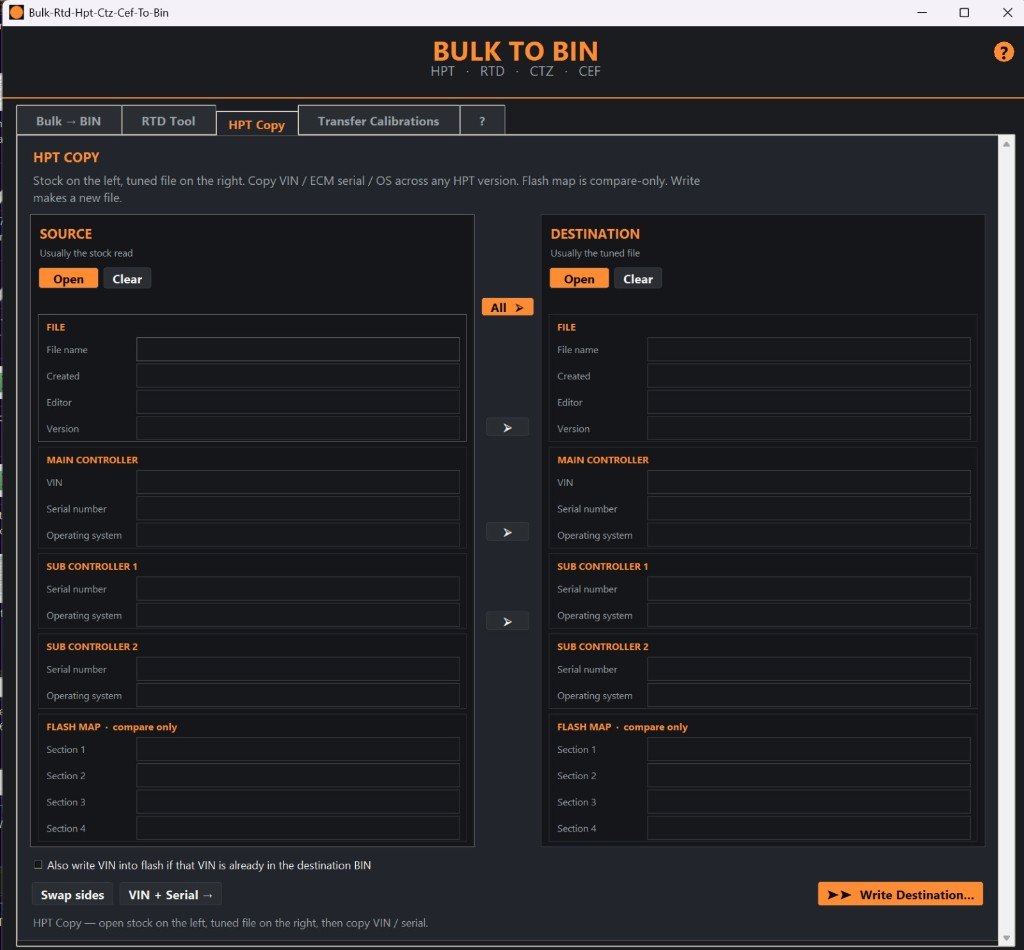 Bulk to Bin — HPT Copy